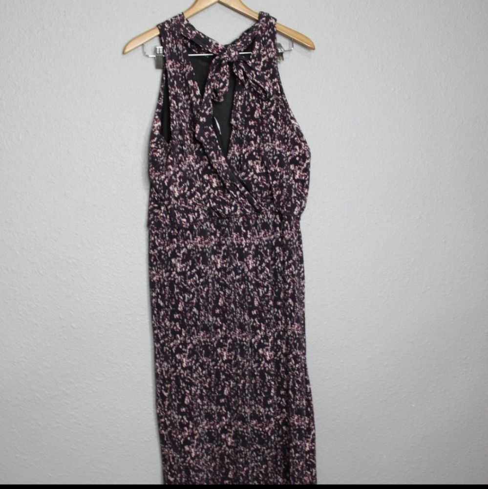 Xhilaration Pleated Floral High Neck Jumpsuit - Picture 5 of 7